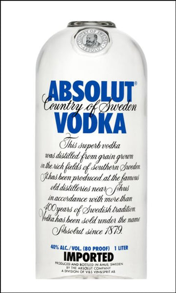 Absolut Vodka Label Edible Icing Topper 01