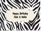 Zebra Print Edible Icing Cake Topper