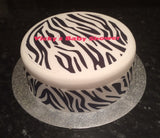 Zebra Print Edible Icing Cake Topper