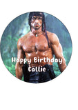 Sylvester Stallone 02 Edible Icing Cake Topper - Rambo