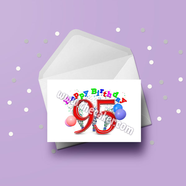 95th Birthday Card