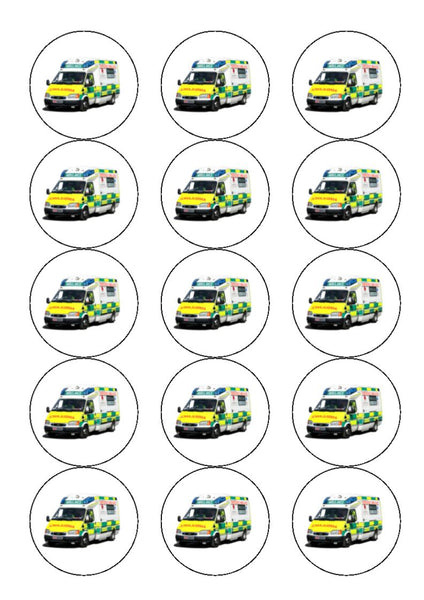 Ambulance Edible Icing Cake Topper 01 – the caker online