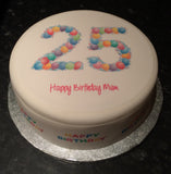 25th Birthday Balloons Edible Icing Cake Topper or Ribbon