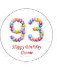 93rd Birthday Balloons Edible Icing Cake Topper or Ribbon