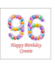 96th Birthday Balloons Edible Icing Cake Topper or Ribbon