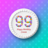 99th Birthday Balloons Edible Icing Cake Topper or Ribbon