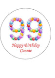 99th Birthday Balloons Edible Icing Cake Topper or Ribbon