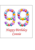 99th Birthday Balloons Edible Icing Cake Topper or Ribbon