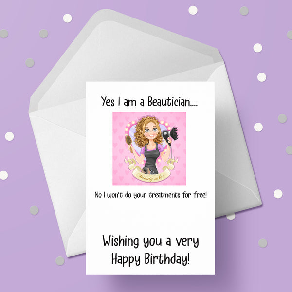 Beauticians Card - Funny Beauty theme