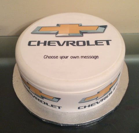 Chevrolet Logo Edible Icing Cake Topper or Ribbon