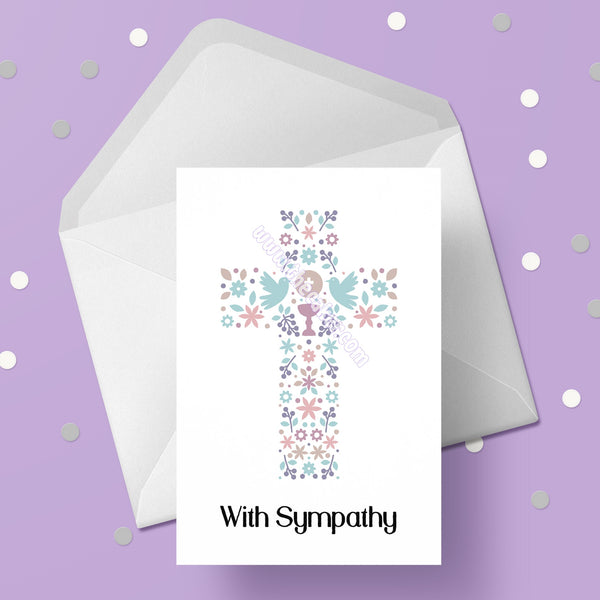 With Sympathy Card - The Cross
