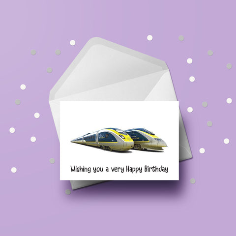 Eurostar Train Birthday Card 02