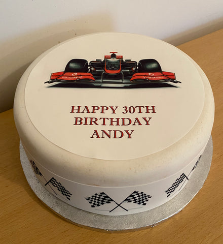 F1 Formula One Edible Icing Cake Topper 02