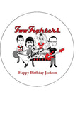 Foo Fighters 02 Edible Icing Cake Topper or Ribbon