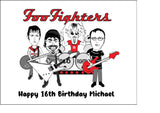 Foo Fighters 02 Edible Icing Cake Topper or Ribbon