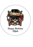 Guns n Roses 04 Edible Icing Cake Topper