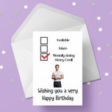 Henry Cavill Birthday Card - Funny mentally dating ....