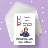 Keanu Reeves Birthday Card - Funny mentally dating ....