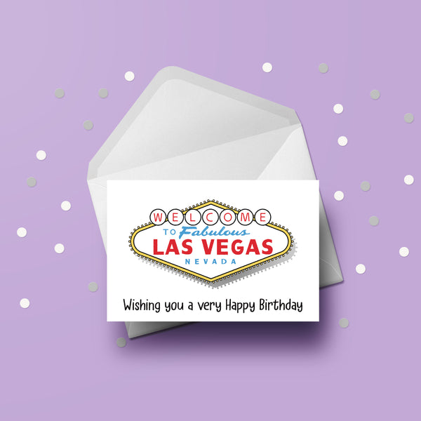 Las Vegas Birthday Card 01 - Las Vegas Sign