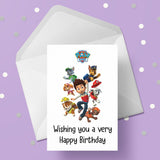 Paw Patrol Birthday Card 01