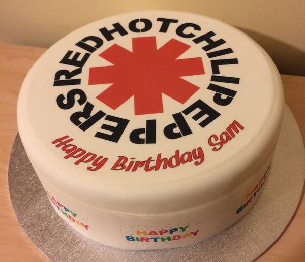 Red Hot Chili Peppers Edible Icing Cake Topper