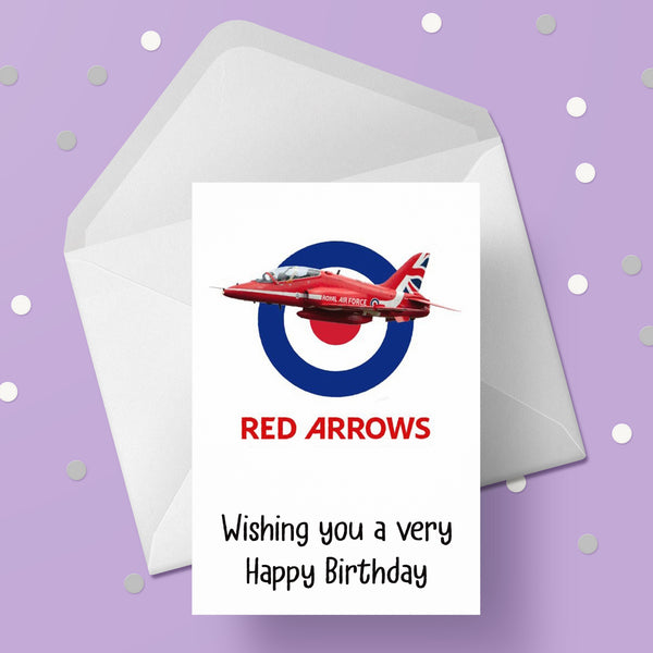 Red Arrows 04 Birthday Card