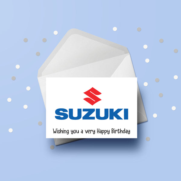 Suzuki Logo Birthday Card