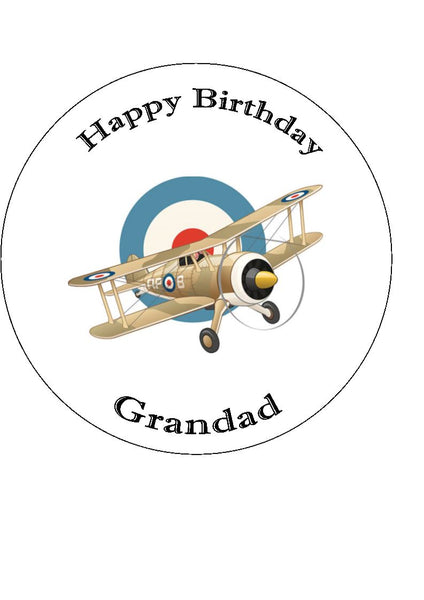 WW2 Plane Edible Icing Cake Topper