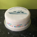 Speed Boat Edible Icing Cake Topper or Ribbon